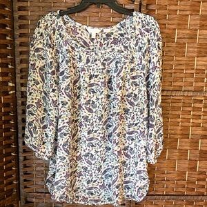 LC Lauren Conrad Multicolor Floral Blouse